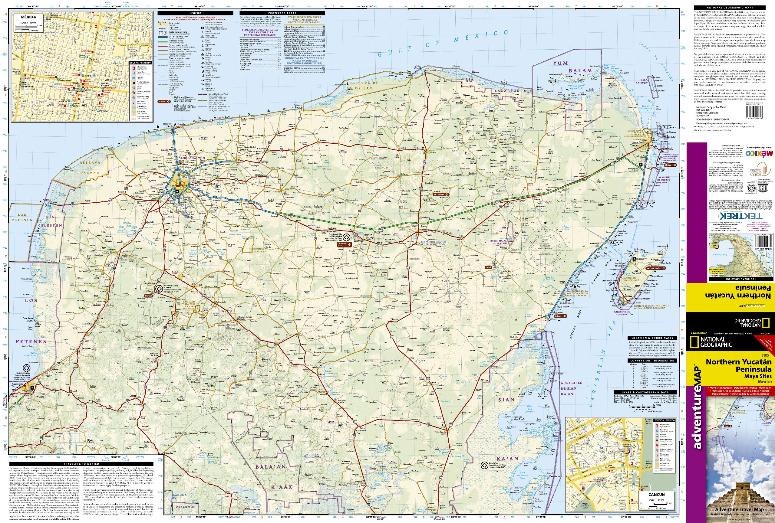 Yucatán Norte 1500.000 Mapas de carreteras Mapiberia f&b