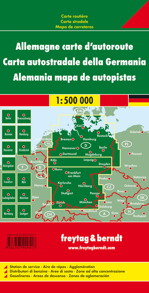 Alemania 1500.000 mapa de autopistas Mapas de ciudades Mapiberia f&b