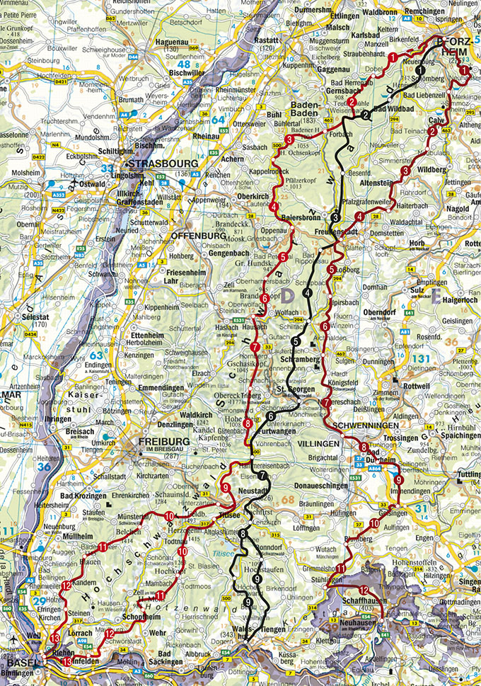 Schwarzwald Fernwanderwege Wanderführer - Guías excursionistas