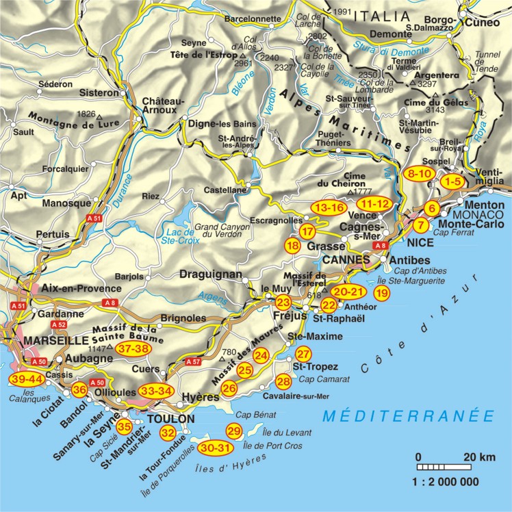 Côte d'Azur Walking guide Guías excursionistas Mapiberia f&b